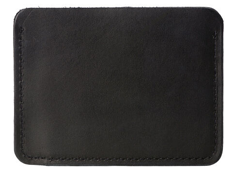 Картхолдер кожаный для автодокументов, черный