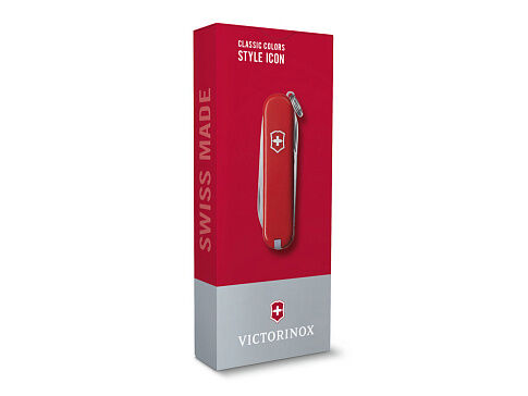 Нож-брелок VICTORINOX Classic Style Icon, 58 мм, 7 функций, красный