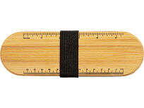 Пенал с линейкой и подставкой для телефона из бамбука Haruki, серый