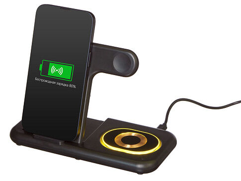 Беспроводная зарядная станция 3-в-1 MajestIQ, 15 Вт (Р)