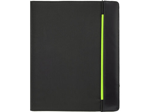 Папка для документов Делос, черный/зеленое яблоко (P)