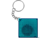 Брелок-рулетка из светоотражающего материала, 1 м., синий/серебристый