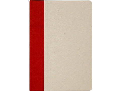 Liliana блокнот формата А5 в твердой обложке из пластика из сахарного тростника - красный кирпичный
