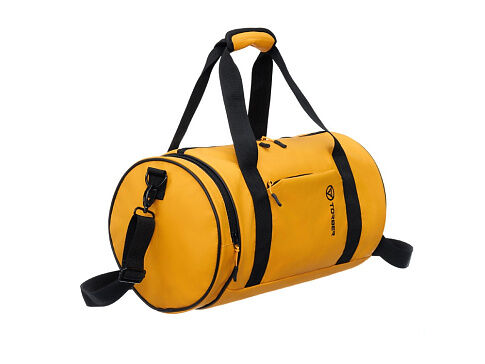 Сумка спортивная TORBER MOBI, желтая, полиэстер 900D с PU покрытием, 45 х 25 х 25 см