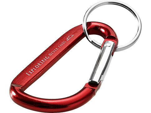 Timor брелок с карабином из переработанного алюминия, сертифицированного по стандарту RCS - Красный