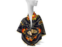 Платок Тагильский поднос, черный