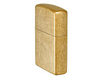 Зажигалка ZIPPO Classic с покрытием Tumbled Brass, латунь/сталь, золотистая, матовая, 38x13x57 мм