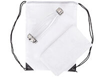 Спортивный набор с бутылкой и полотенцем Beginner, белый