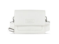 Сумка через плечо женская BUGATTI Elsa, белая, воловья кожа/полиэстер, 18,5х8,5х14,5 см