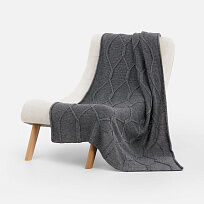 Плед Curve Verve, серый меланж (маренго)