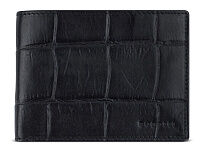 Портмоне BUGATTI Nevio, чёрный, воловья кожа/козья кожа/полиэстер, 12,5х2,5х9,3 см