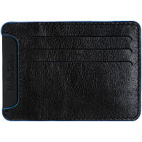 Чехол для карточек Arrival, черный с синим