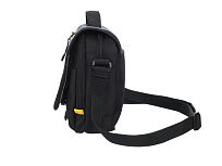 Сумка наплечная TORBER, черный/серый, полиэстер/добби, 15х5х22 см