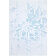 Плед Winterflake, бело-голубой с люрексом