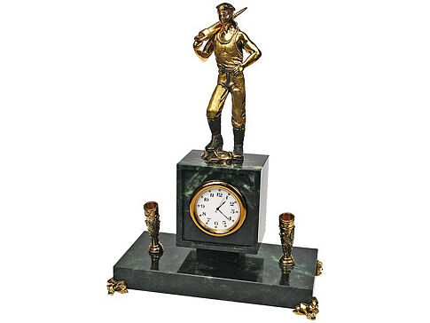 Настольный прибор Шахтер, золотистый/зеленый Настольный прибор Шахтер, золотистый/зеленый