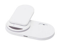 Складная зарядная станция с беспроводной зарядкой Flashport, 15 Вт, белый (Р)