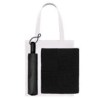 Подарочный набор Levante, черный (зонт, плед, шоппер)