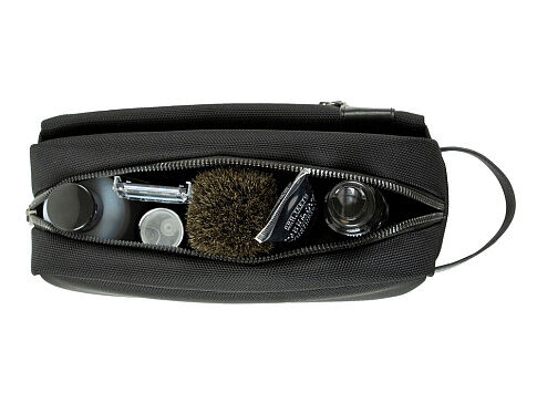 Несессер мужской BUGATTI Nero, чёрный, нейлон 1680D/кожа, 24х7,5х16 см