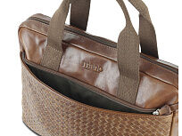 Сумка Mano Don Luca, натуральная кожа в коньячном цвете, 37 х 27 х 6 см