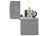 Зажигалка ZIPPO Classic с покрытием ™Plate, латунь/сталь, серебристая, матовая, 38x13x57 мм