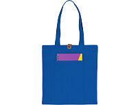 Cумка Clip из хлопка 340 г/м2 с застежкой из экокожи, синий