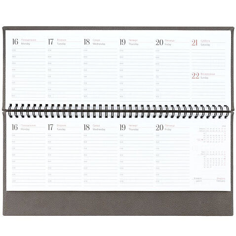 Планинг Sagrin, датированный, серый