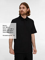 Рубашка поло унисекс Tiimi, черная