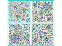 Платок Русская эмаль нежная 100% шёлк