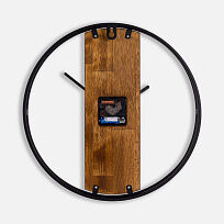 Часы Woodix, черные с коричневым