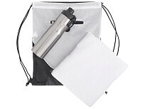 Спортивный набор со стальной бутылкой и полотенцем Advanced, белый