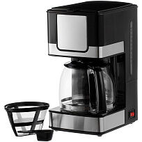 Электрическая кофеварка DayDriver, черно-серебристая