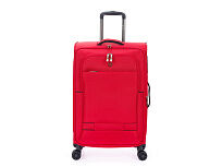 Чемодан TORBER Brosno, красный, нейлон 600D, 43,5 х 19 х 68 см, 56 л