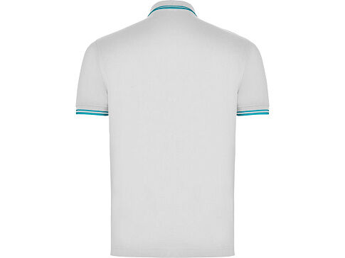 Рубашка поло Montreal мужская, белый/бирюзовый