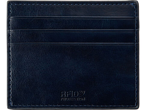 Картхолдер для 6 пластиковых карт с RFID-защитой Fabrizio, синий