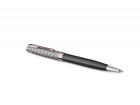 Шариковая ручка Parker Sonnet Premium Metal & Grey Lacquer PGT, стержень: M, цвет чернил: black , в подарочной упаковке