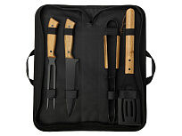 BBQ набор из акации, черный (P)