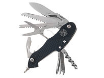 Нож перочинный Stinger, 96 мм, 15 функций, материал рукояти: алюминий (черный)