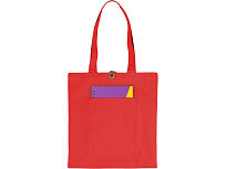 Cумка Clip из хлопка 340 г/м2 с застежкой из экокожи, красный