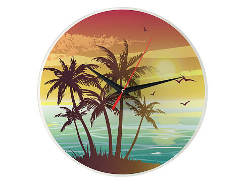 Часы настенные круглые из стекла 28 см Thames (Р)