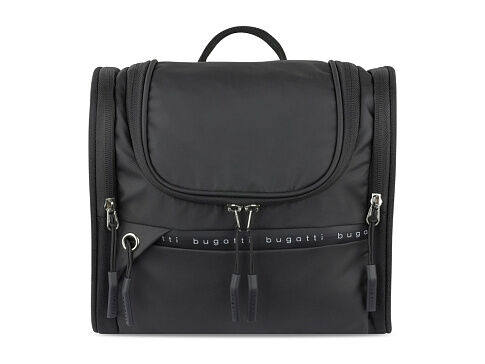 Несессер BUGATTI Blanc Delight, чёрный, нейлон RPET600D/тарпаулин/полиэстер, 24,5х12х22,5 см, 5 л