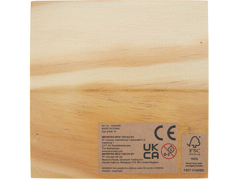 Деревянная игра в крестики-нолики Strobus, натуральный