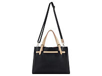 Сумка наплечная женская BUGATTI Ella, черная, полиуретан, 37,5х13,5х28 см