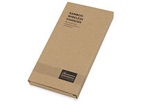 Беспроводное зарядное устройство-органайзер из бамбука Timber, натуральный/белый