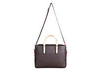 Портфель женский BUGATTI Ella 15'', тёмно-коричневый, полиуретан, 38х6х27,5 см