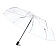 Автоматический противоштормовой зонт Transparent, прозрачный
