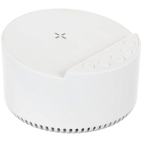 Bluetooth-колонка с беспроводной зарядкой relaxTime, белая