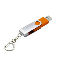 Флешка Twist 16 Гб, оранжевая