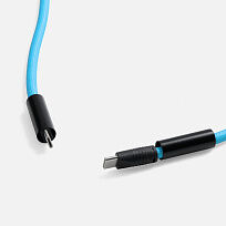 Кабель-ланьярд energyFlex Power Delivery 60 Вт, голубой