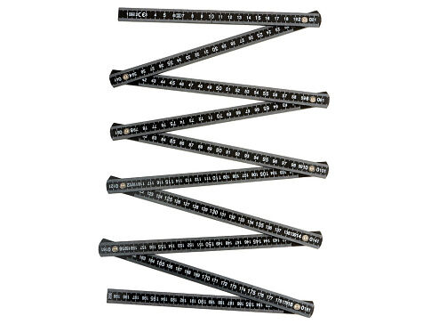 Складная линейка длиной 2 м Plank, черный