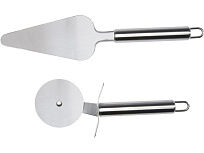 Tagly, набор для пиццы из 2 предметов, серебристый